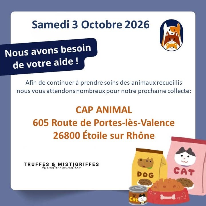 COLLECTE CAP ANIMAL -ETOILE SUR RHONE- 03/10/26