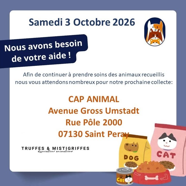 COLLECTE CAP ANIMAL -SAINT PERAY- 03/10/26